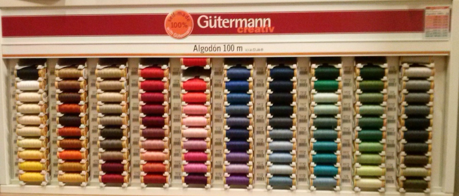 Hilos gutermann bobinas de 100metros 100%polyester